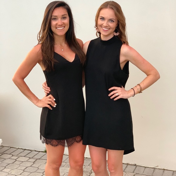 LBD with lace detail by Superdown. Size small. Worn once. Perfect condition. - Picture 1 of 4